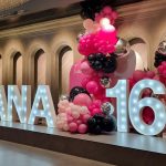 16th Made special with balloons and light up letters