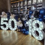 Large light up numbers event display