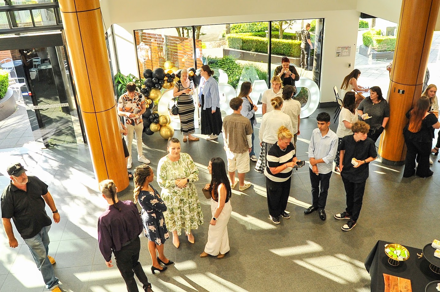 Happy McDonalds Graduates Mingle