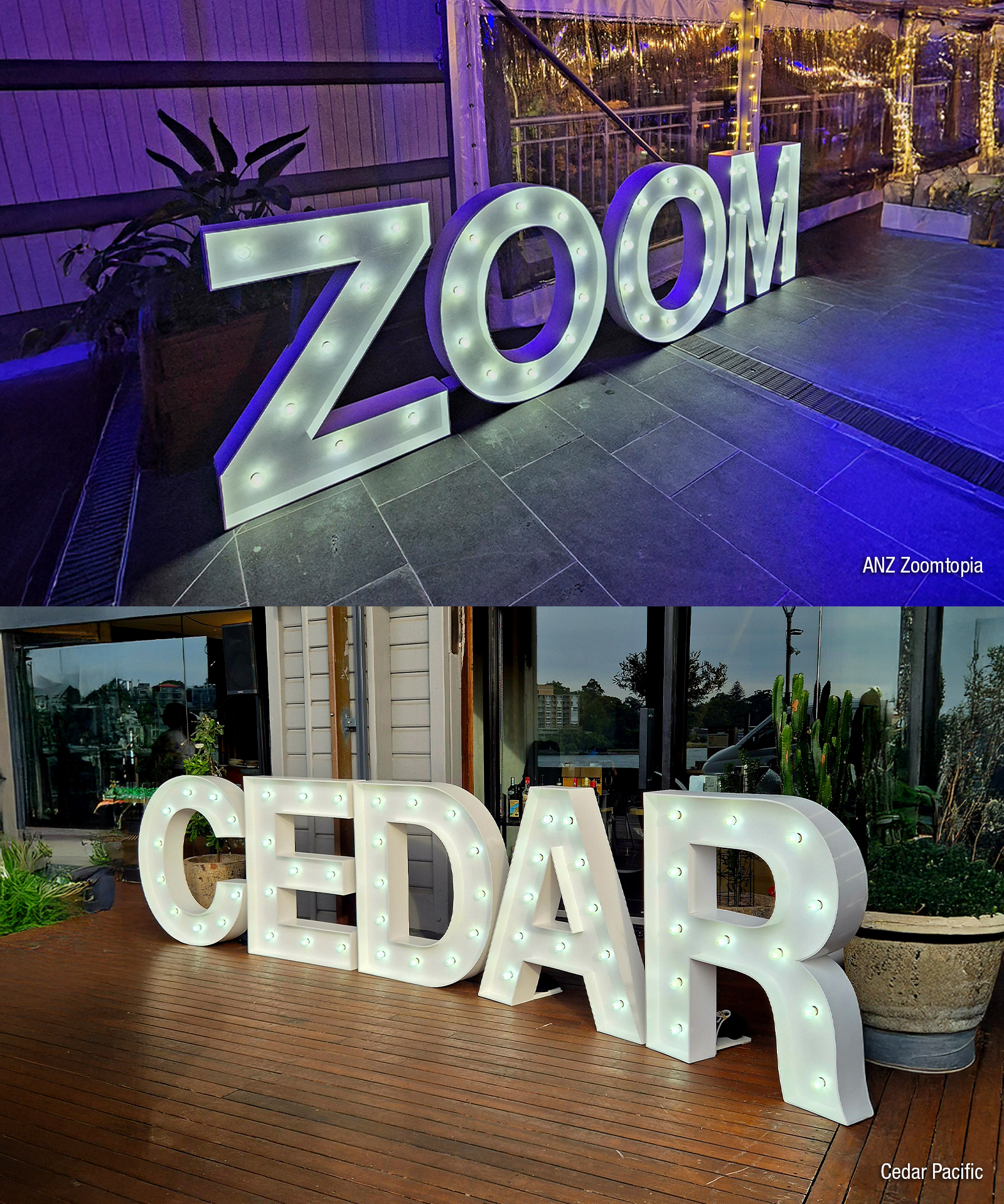 light up letters corporate